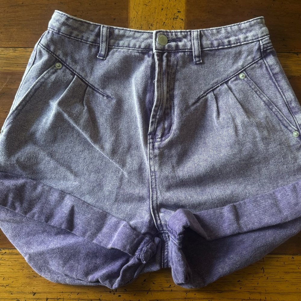 Signature8 Purple Denim Shorts